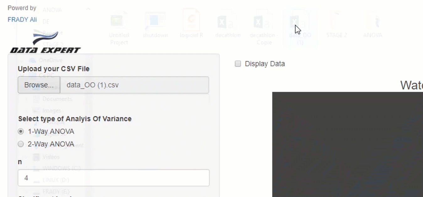 Automated ANOVA tool